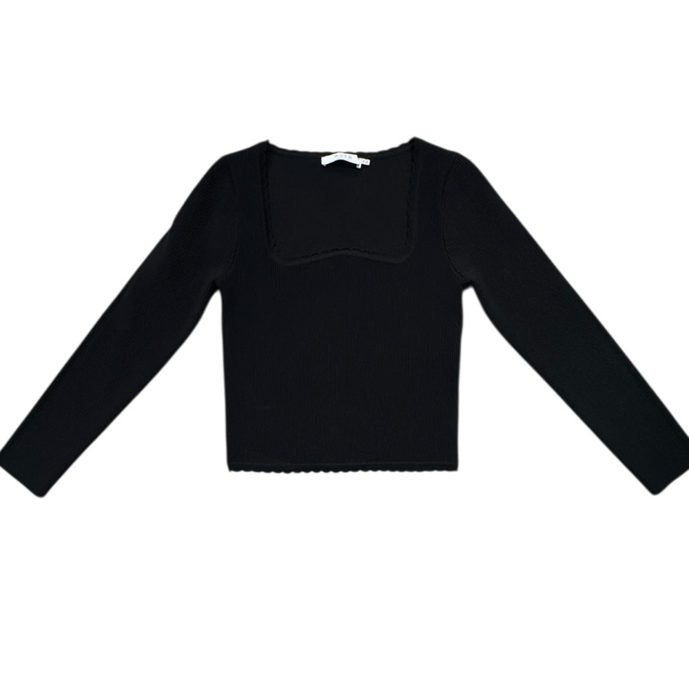 ASTR The Label Scallop Trim Ribbed Knit Top - Picture 4 of 8